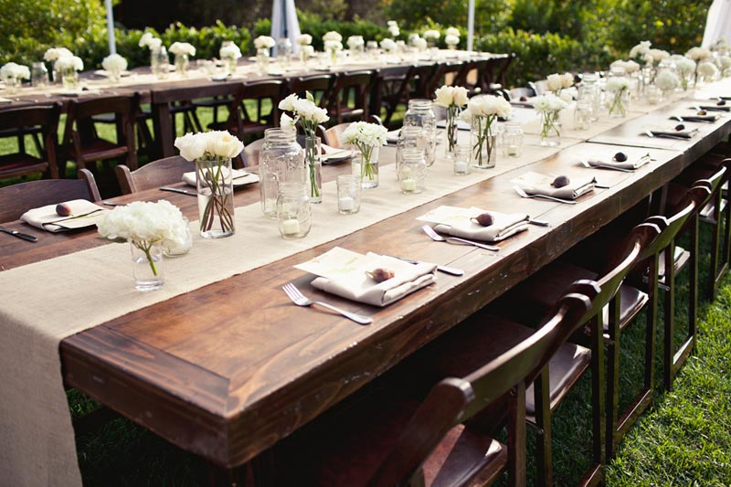 I am loving the look of this wedding and these long tables are perfection